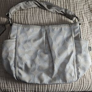 Coach Gray Signature Shoulder Bag